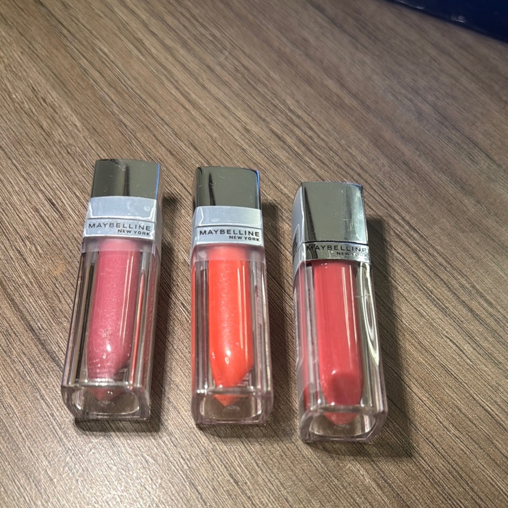 Maybelline Lip Gloss set 005, 080, & 095